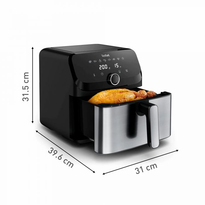 Мультипіч Tefal Easy Fry Mega, 1700Вт, чаша-7.5л, сенсорне керув., 8 програм, пластик, чорний