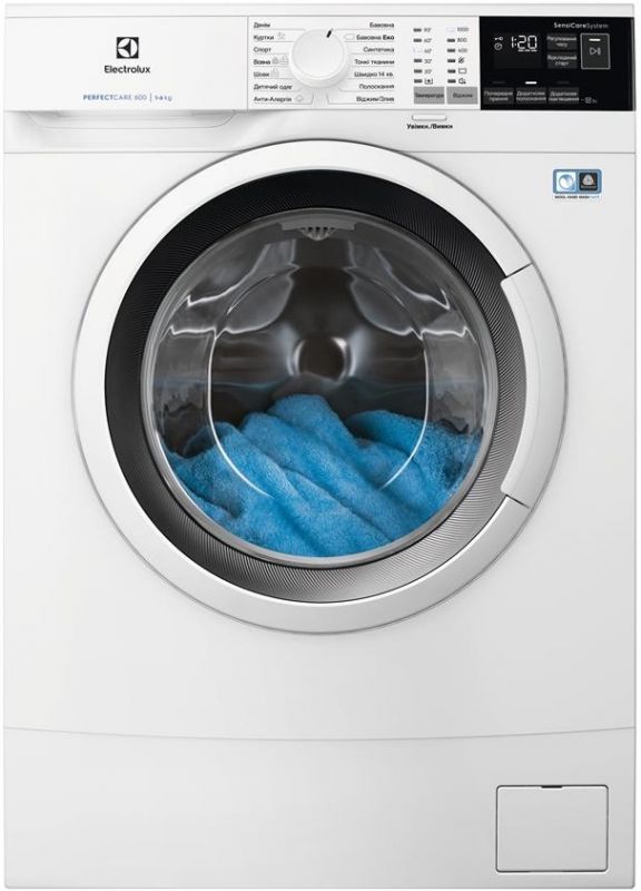 Пральна машина Electrolux фронтальна, 6кг, 1000, A+++, 41см, дисплей, білий