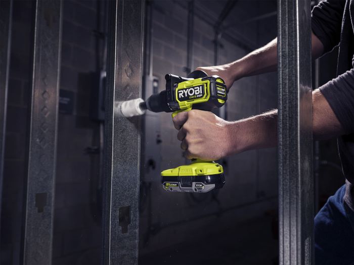 Шурупокрут-дриль ударний акумуляторний Ryobi ONE+ HP RPD18C-242S 18В 1х2А·год 1х4А·год ЗП 54Нм 450·1700об·хв 1кг сумка