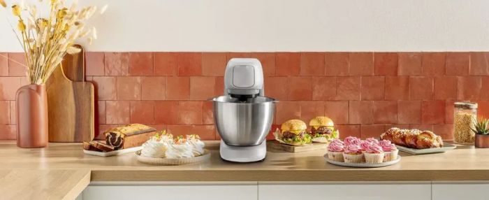 Кухонна машина Tefal Bake Partner 1100Вт, чаша-метал, корпус-пластик, насадок-8, білий