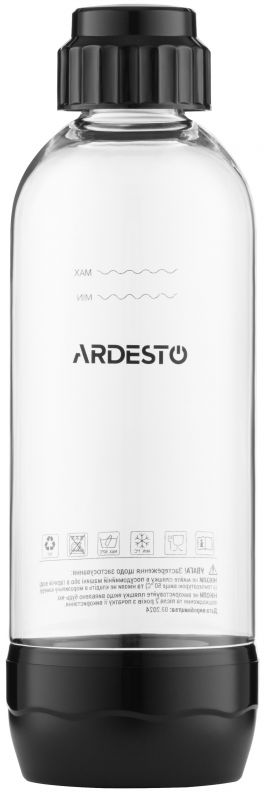 Пляшка для сифону ARDESTO 1л, пластик, прозорий