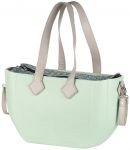 Сумка Nuvita MyMia ручки еко-шкіра, килимок, ремені для коляски, м'ятно-сірий