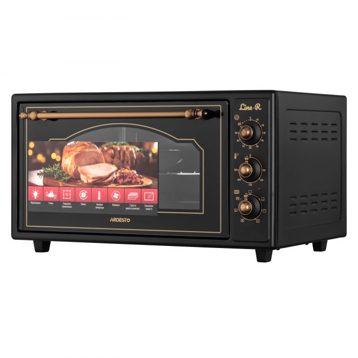 Піч електрична ARDESTO Line-R, 48л, 1600Вт, механіч., конвенція, чорний