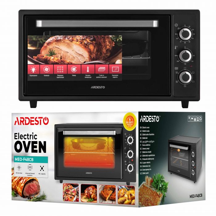 Піч електрична ARDESTO, 48л, 1600Вт, механіч., конвенція, чорний
