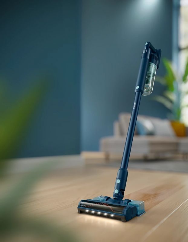 Пилосос Philips безпровідний Series 5000, вологе прибирання, конт пил -0.6л, автон. робота до 60хв, вага-1.5кг, НЕРА, синій Пилосос Philips безпровідний Series 5000, вологе прибирання, конт пил -0.6л, автон. робота до 60хв, вага-1.5кг, НЕРА, синій