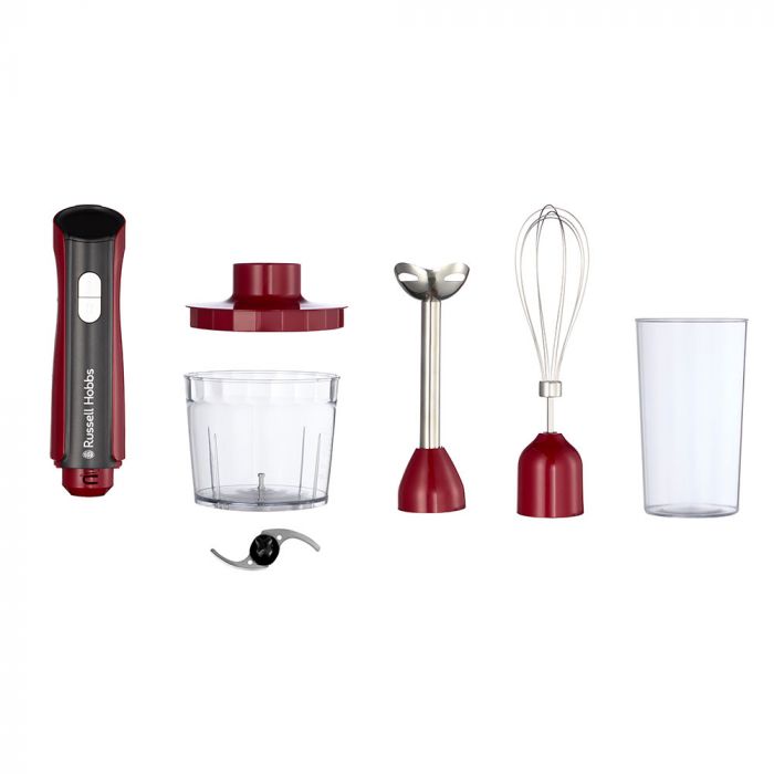 Блендер Russell Hobbs заглибний Desire Red, 500Вт, чаша-500мл, вінчик, міні-подріб., червоний