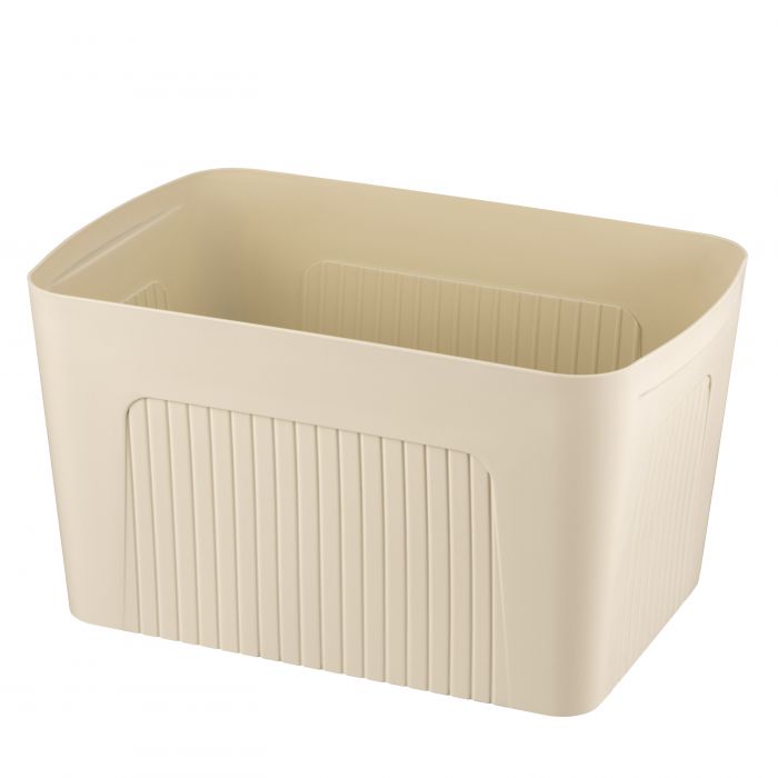Ящик з кришкою для зберігання Ardesto 45.5х31х24.5см, 23л, пластик PP, бежевий