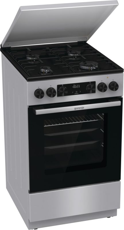 Плита Gorenje комбінована, 70л, 50x60см, дисплей, IconLed, емальовані, нерж