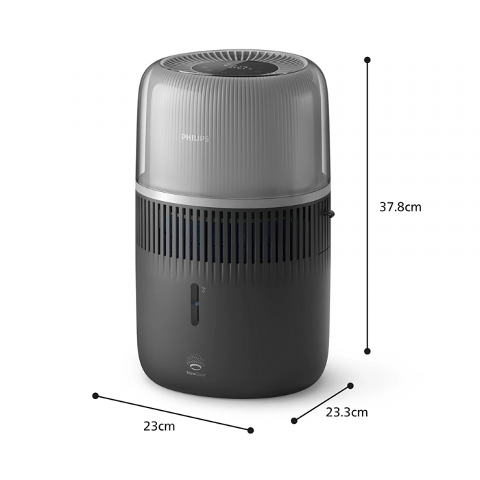 Зволожувач повітря Philips традиційне зволоження Series 5001, 56м2, 4.5л, 400мл/г, електр. кер-ння, режим сну, нічник, темно-синій Зволожувач повітря Philips традиційне зволоження Series 5001, 56м2, 4.5л, 400мл/г, електр. кер-ння, режим сну, нічник, темно-синій