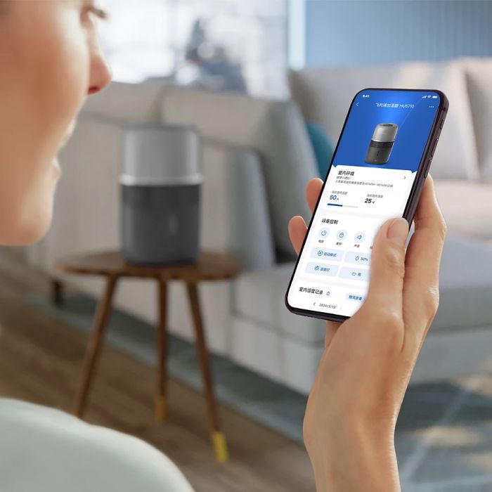 Зволожувач повітря Philips традиційне зволоження Series 5001, 56м2, 4.5л, 400мл/г, електр. кер-ння, режим сну, нічник, темно-синій Зволожувач повітря Philips традиційне зволоження Series 5001, 56м2, 4.5л, 400мл/г, електр. кер-ння, режим сну, нічник, темно-синій
