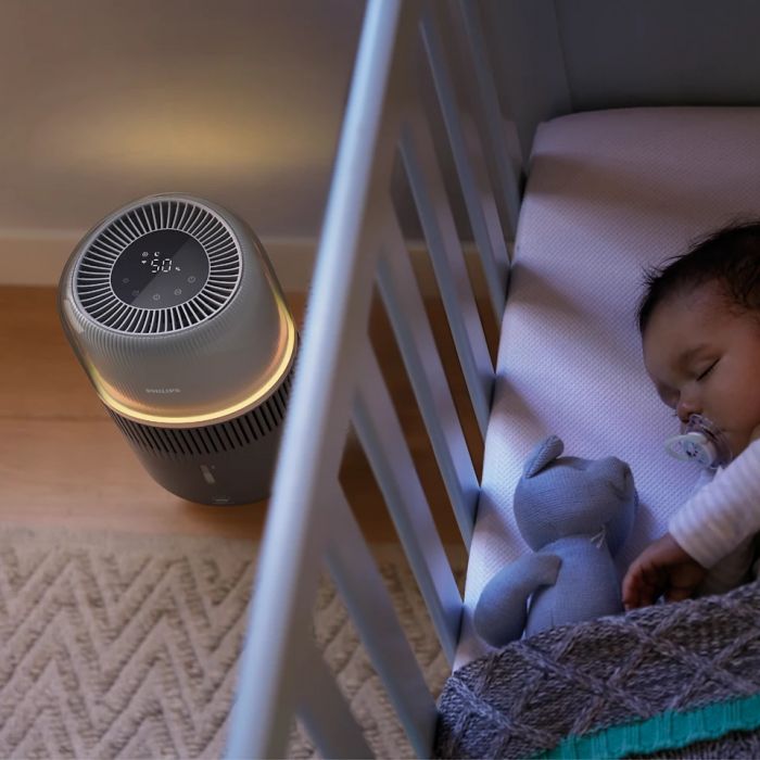 Зволожувач повітря Philips традиційне зволоження Series 5001, 56м2, 4.5л, 400мл/г, електр. кер-ння, режим сну, нічник, темно-синій Зволожувач повітря Philips традиційне зволоження Series 5001, 56м2, 4.5л, 400мл/г, електр. кер-ння, режим сну, нічник, темно-синій