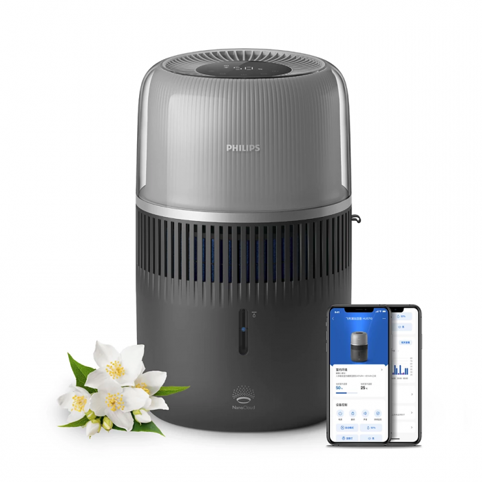 Зволожувач повітря Philips традиційне зволоження Series 5001, 56м2, 4.5л, 400мл/г, електр. кер-ння, режим сну, нічник, темно-синій Зволожувач повітря Philips традиційне зволоження Series 5001, 56м2, 4.5л, 400мл/г, електр. кер-ння, режим сну, нічник, темно-синій