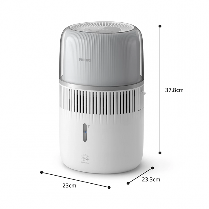 Зволожувач повітря Philips традиційне зволоження Series 5000, 56м2, 4.5л, 400мл/г, електр. кер-ння, режим сну, нічник, білий Зволожувач повітря Philips традиційне зволоження Series 5000, 56м2, 4.5л, 400мл/г, електр. кер-ння, режим сну, нічник, білий