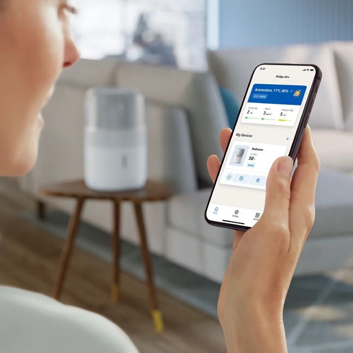 Зволожувач повітря Philips традиційне зволоження Series 5000, 56м2, 4.5л, 400мл/г, електр. кер-ння, режим сну, нічник, білий Зволожувач повітря Philips традиційне зволоження Series 5000, 56м2, 4.5л, 400мл/г, електр. кер-ння, режим сну, нічник, білий