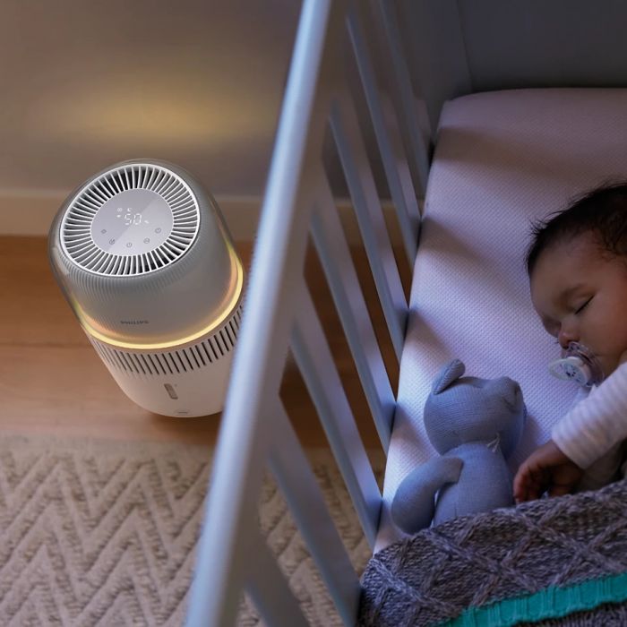 Зволожувач повітря Philips традиційне зволоження Series 5000, 56м2, 4.5л, 400мл/г, електр. кер-ння, режим сну, нічник, білий Зволожувач повітря Philips традиційне зволоження Series 5000, 56м2, 4.5л, 400мл/г, електр. кер-ння, режим сну, нічник, білий