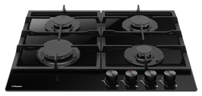 Комплект Hansa (духовка електрична + поверхня газова на склі), чорний