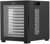 Сушарка для продуктів  ARDESTO FDB-1242, 850Вт, піддонів -12x3см, макс-70°С, таймер, електр. управління, нерж., чорний