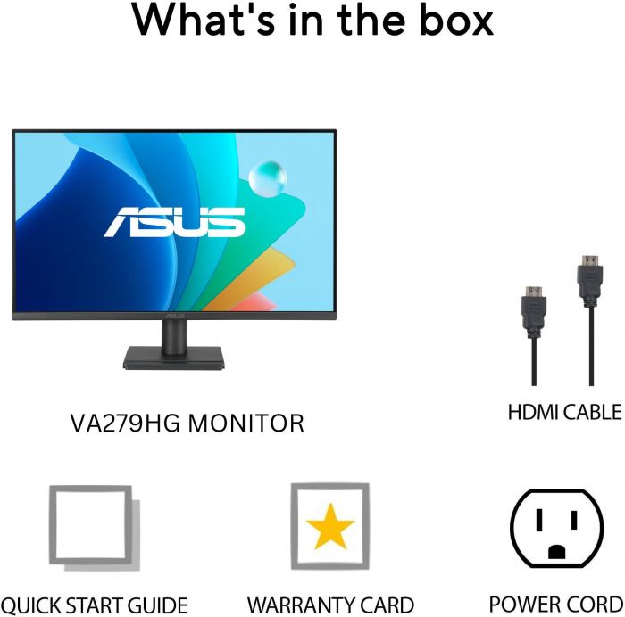 Монітор Asus 27" VA279HG D-Sub, HDMI, Audio, IPS, 120Hz, 1ms, sRGB 99%, AdaptiveSync Монітор Asus 27" VA279HG D-Sub, HDMI, Audio, IPS, 120Hz, 1ms, sRGB 99%, AdaptiveSync