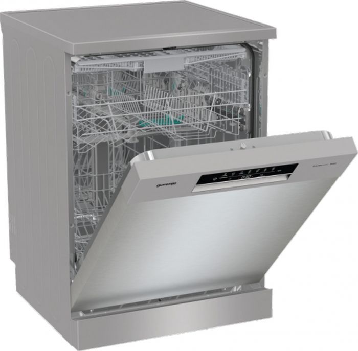 Посудомийна машина Gorenje, 16компл., A+++, 60см, дисплей, 3 кошика, AquaStop, сірий Посудомийна машина Gorenje, 16компл., A+++, 60см, дисплей, 3 кошика, AquaStop, сірий