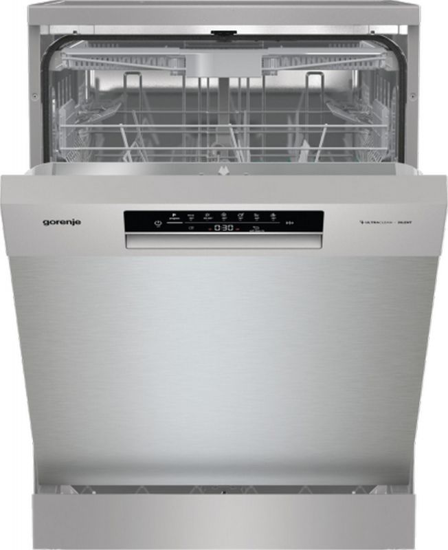 Посудомийна машина Gorenje, 16компл., A+++, 60см, дисплей, 3 кошика, AquaStop, сірий Посудомийна машина Gorenje, 16компл., A+++, 60см, дисплей, 3 кошика, AquaStop, сірий