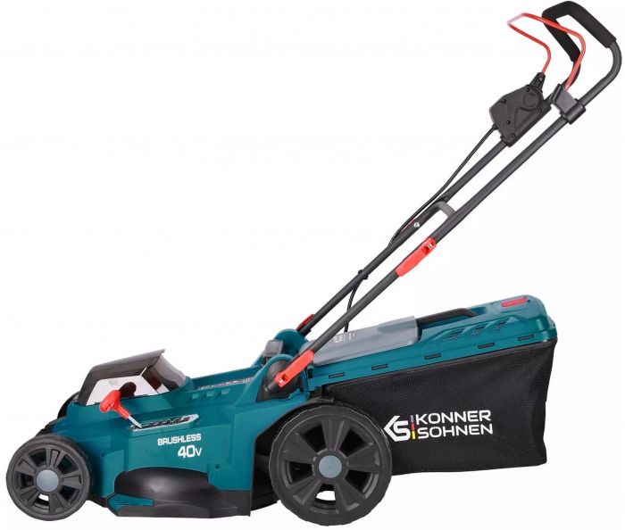 Газонокосарка акумуляторна Konner&Sohnen KS 43LM-40V 40В(20+20) акб 2?4А·год 43см 50л 25-75мм 15.5кг