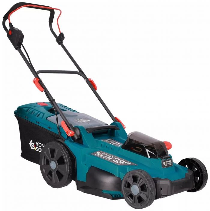 Газонокосарка акумуляторна Konner&Sohnen KS 43LM-40V 40В(20+20) акб 2?4А·год 43см 50л 25-75мм 15.5кг