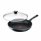 Сковорода з кришкою Tefal Day by Day, 28см, з кришкою, алюміній, бакеліт, скло, чорний