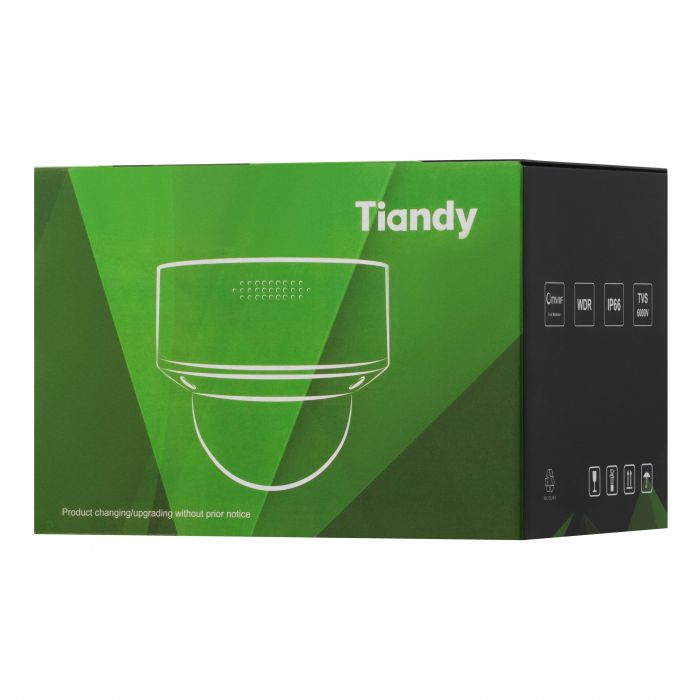 IP-камера Tiandy TC-C35MS Spec:I3/A/E/Y/M/S/H/2.7-13.5mm/V4.0, 5MP, Starlight Dome, 2.7-13.5mm AVF, f/1.6, IR30m, PoE, IP66, IK10