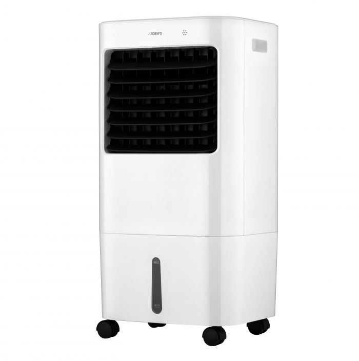 Охолоджувач повітря ARDESTO ACO-B15 3в1 охолоджувач-зволожувач-вентилятор, 15 м2, ел. кер-ня, резервуар 15 л., 410 м3/год, дисплей, таймер, авто вим-ня, пульт дк, біл/чорн