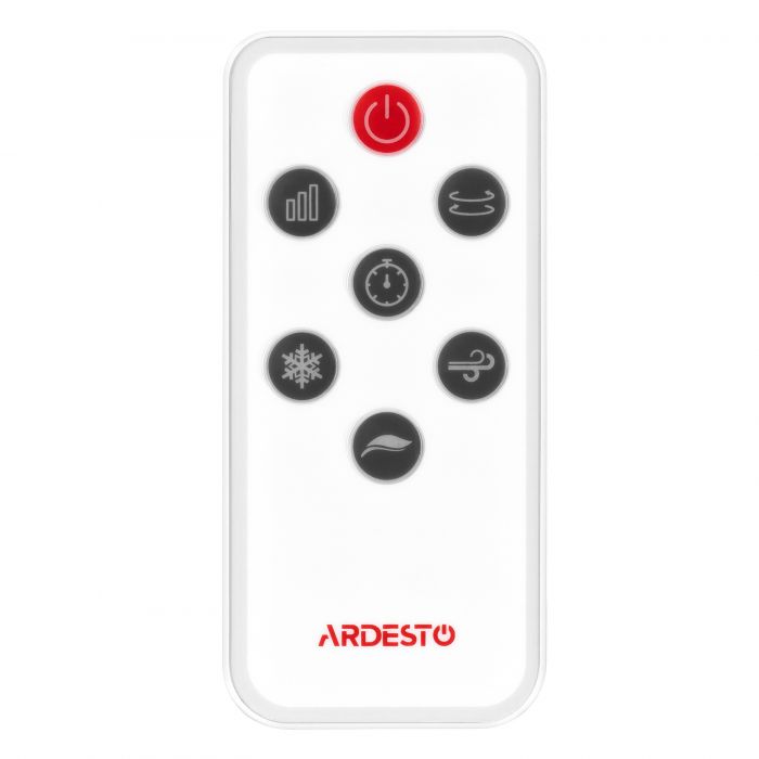 Охолоджувач повітря ARDESTO ACO-B15 3в1 охолоджувач-зволожувач-вентилятор, 15 м2, ел. кер-ня, резервуар 15 л., 410 м3/год, дисплей, таймер, авто вим-ня, пульт дк, біл/чорн