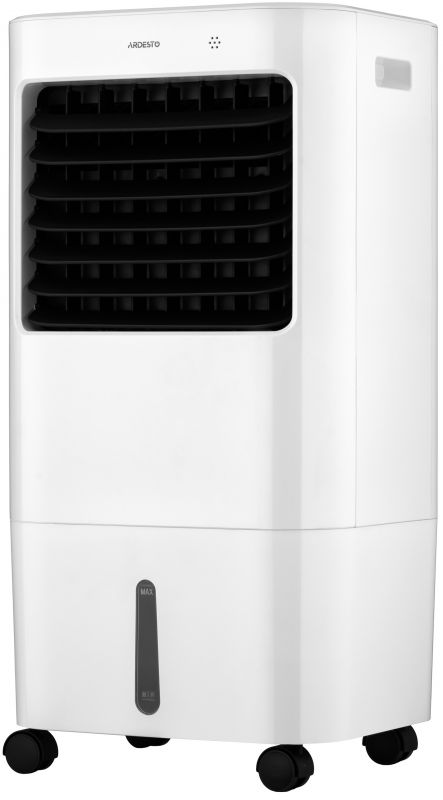 Охолоджувач повітря ARDESTO ACO-B15 3в1 охолоджувач-зволожувач-вентилятор, 15 м2, ел. кер-ня, резервуар 15 л., 410 м3/год, дисплей, таймер, авто вим-ня, пульт дк, біл/чорн