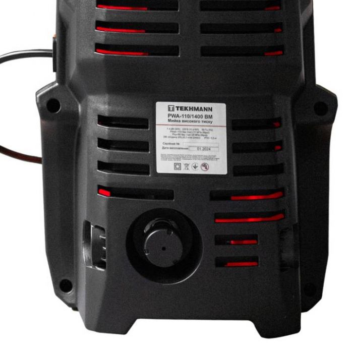 Мінімийка високого тиску Tekhmann PWA-110/1400 BM 1400Вт 100бар 390л/год шланг 5м 5.5кг