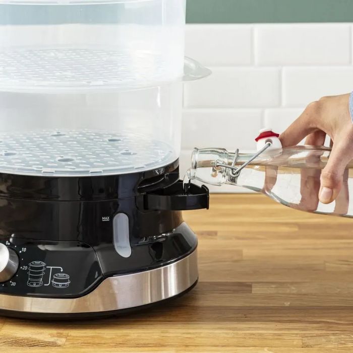 Пароварка Tefal Ultracompact, 800Вт, об'єм-9л, резервуар для води -1л, механічне керув., пластик, чорний