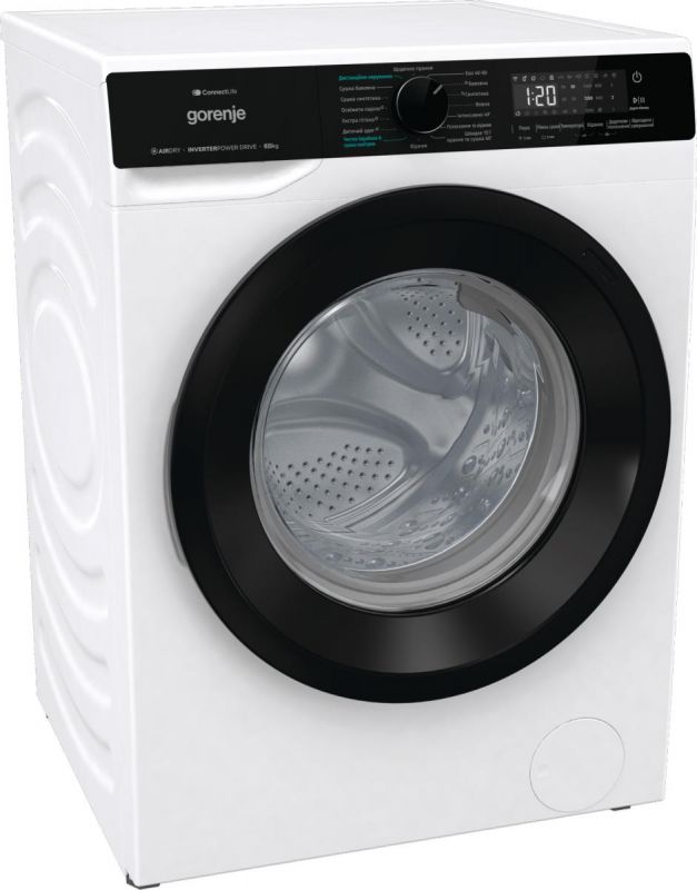 Прально-сушильна машина Gorenje фронтальна, 8(5)кг, 1400, A+, 51см, дисплей, інвертор, Wi-Fi, білий