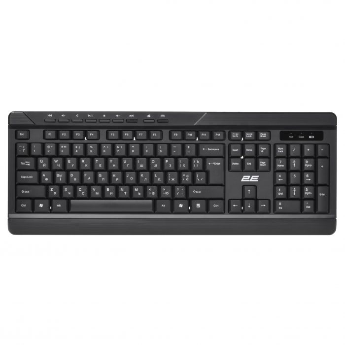 Комплект клавіатура та миша 2E MK410 WL, EN/UK/RU, чорний