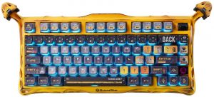 Клавіатура механічна GravaStar Mercury K1 Pro 80keys, GravaStar x Kailh Speedy Mint, BT/WL/USB, жовтий