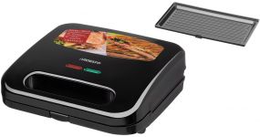 Сендвічмейкер ARDESTO  700Вт, 1 пластина-гриль, корпус-пластик, чорний