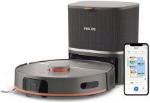 Робот-пилосос Philips Series 5000, h=29.2см, вологе прибирання, конт пил -0.26л, вода -0.27л, автон. робота до 200хв, EPA 10, чорний Робот-пилосос Philips Series 5000, h=29.2см, вологе прибирання, конт пил -0.26л, вода -0.27л, автон. робота до 200хв, EPA 10, чорний