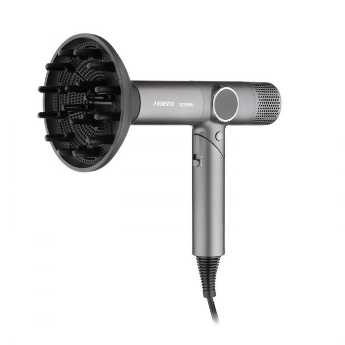Фен ARDESTO Stein, 1600Вт, 2 швидкості, 4 темп.режима, сірий