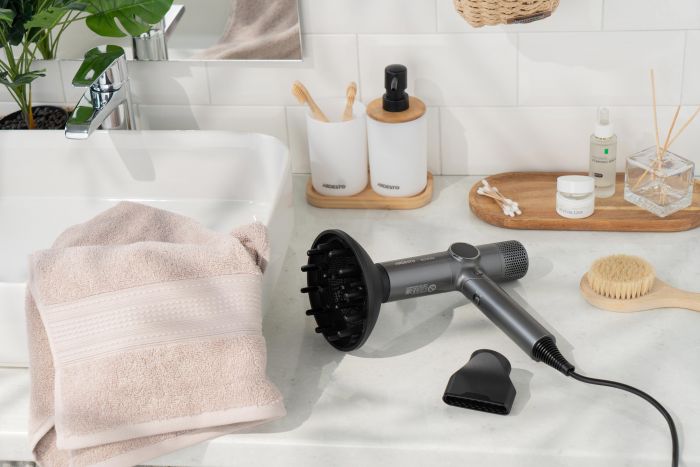 Фен ARDESTO Stein, 1600Вт, 2 швидкості, 4 темп.режима, сірий