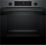 Духова шафа Bosch електрична, 76л, A, дисплей, конвекція, телескопічні направляючі, темно-сірий