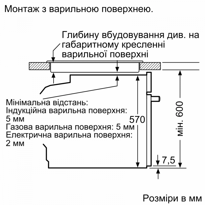 Духова шафа Bosch електрична, 76л, A, дисплей, конвекція, телескопічні направляючі,  білий