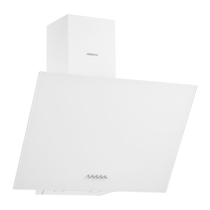 Витяжка ARDESTO похила, 60см, 900м3ч,  скло, 2х1Вт LED, кнопкове, білий