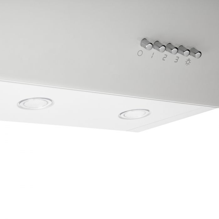 Витяжка ARDESTO похила, 60см, 900м3ч,  скло, 2х1Вт LED, кнопкове, білий