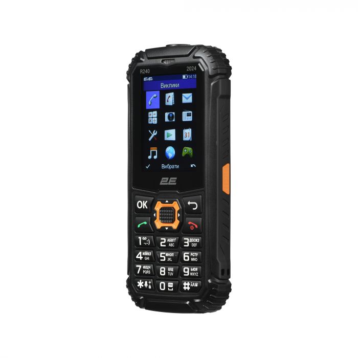 Мобільний телефон 2E R240 2025 2.4" 2SIM, 2500мА•год, чорний