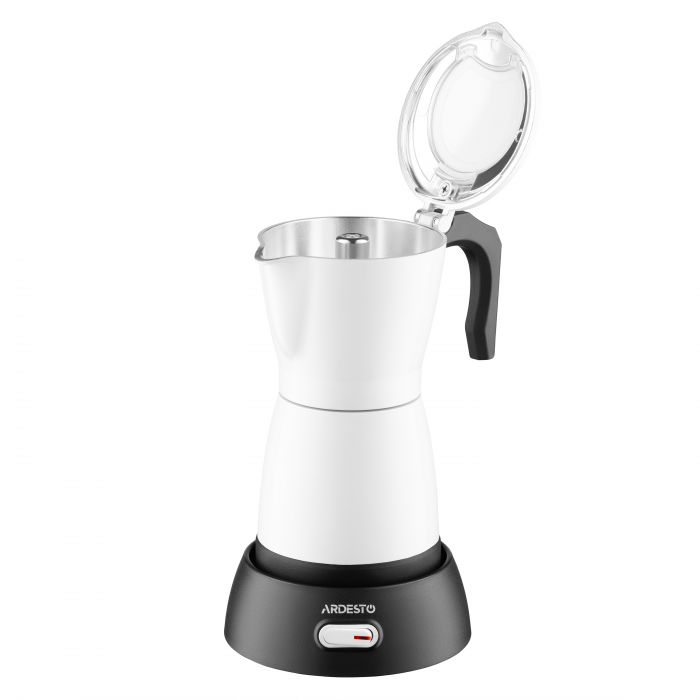 Кавоварка Ardesto електрична гейзерна  0.3л, мелена, білий