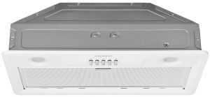 Витяжка ARDESTO вбудована, 52см, 450м3ч, метал, 2х1Вт LED, кнопкове, білий