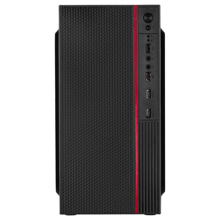 Корпус 2E TeamX TMX03 з БЖ 2E ATX500W, 2xUSB3.0, 1x80мм, VGA 220мм, mATX, чорний