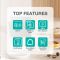 Духова шафа Gorenje електрична компактна, 50л, A+, дисплей, Wi-Fi, ф-ція мікрохвиль, чорний