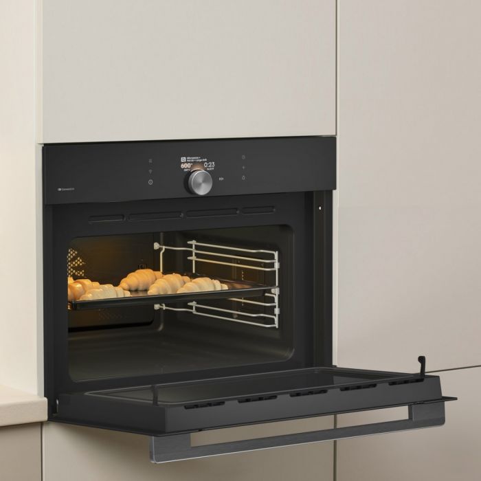 Духова шафа Gorenje електрична компактна, 50л, A+, дисплей, Wi-Fi, ф-ція мікрохвиль, чорний